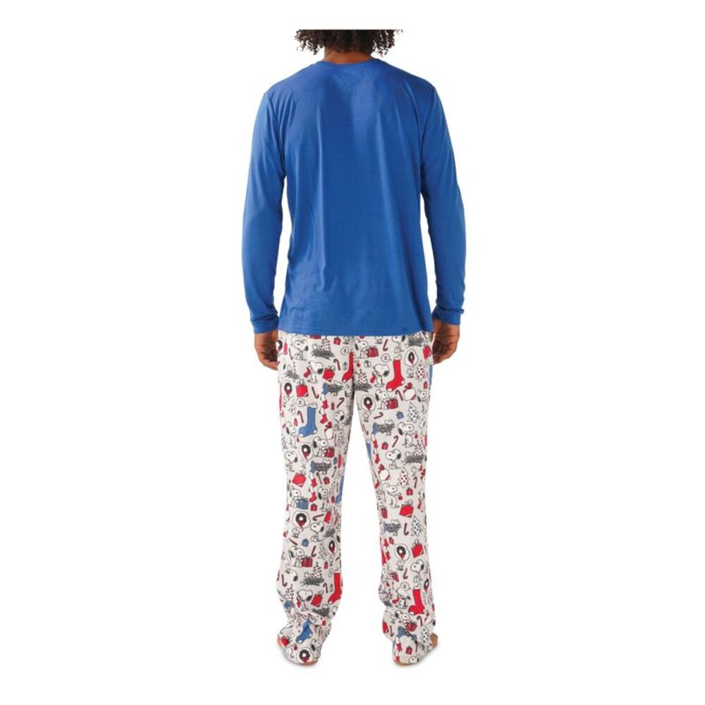 HYBRID APPAREL Mens Gray Long Sleeve Top Straight leg Pants Fleece Pajamas XXL - Picture 2 of 3
